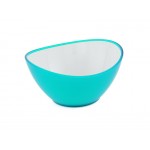 Plastic Two-Tone Coloured Bowl - Turquoise