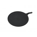 Black Melamine Round Paddle Serving Board with Handle 30cm Dia.