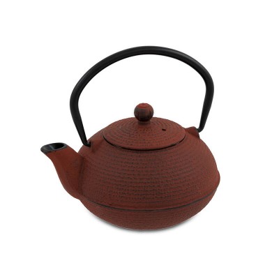500ml Cast Iron Teapot + Mesh Infuser - Red