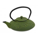 800ml Flat Cast Iron Teapot + Mesh Infuser - Green
