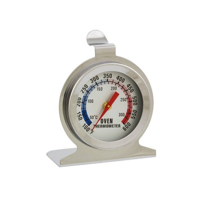 Round Oven Thermometer Stainless Steel with Base Stand