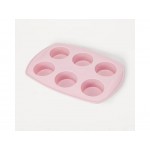 6 Cup Silicone Muffin Pan - Pink