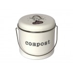 Enamel Kitchen Compost Bin 6.5L WHITE