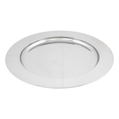Large 40cm Round Serving Platter Stainless Steel