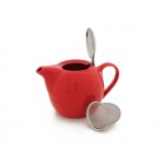 AVANTI 500ml Ceramic Teapot + Mesh Infuser - Red