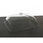 Small Domed Food Cover Lid - Clear Polycarbonate 41x31x13cm