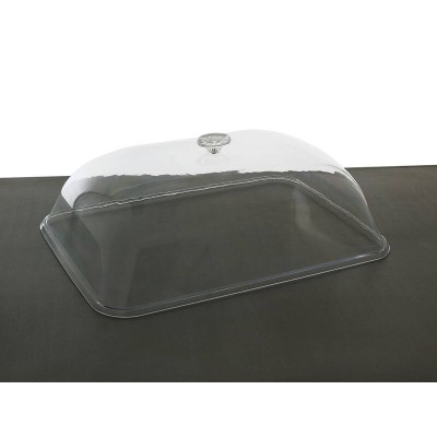 Medium Domed Food Cover Lid - Clear Polycarbonate 47x34x14cm