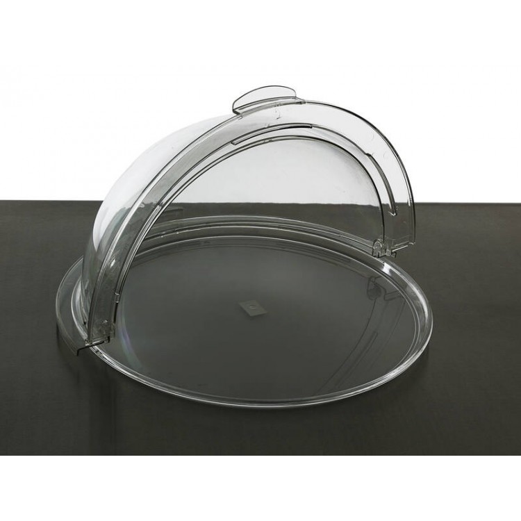 Round Cake Serving Tray with Dome Food Cover Lid - Clear Polycarbonate