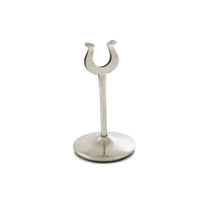 Table Number Holder Weighted Stand Stainless Steel - 14.5cm High