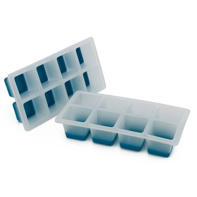 AVANTI 2x Ice Cube Trays 8 Cup Pop Release Set TURQUOISE
