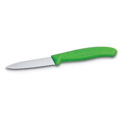 VICTORINOX Paring Knife Serrated 8cm GREEN