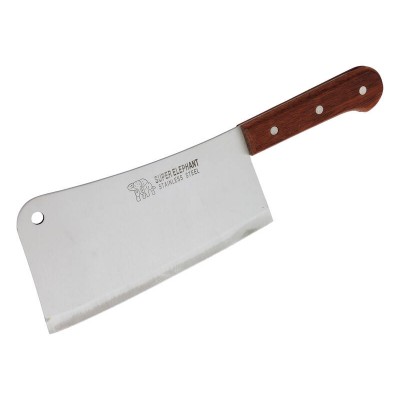 10" Stainless Steel Meat Cleaver - Full Tang Wooden Handle