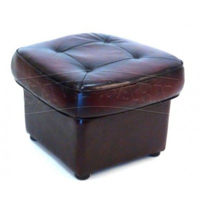 Leather Ottoman Foot Stool Top Grain Leather