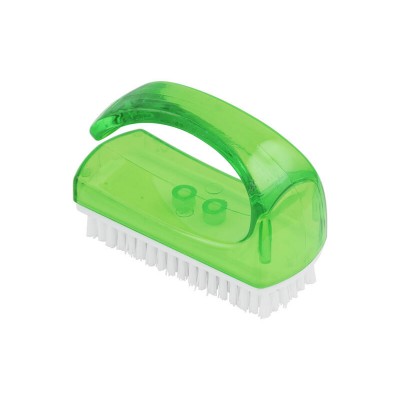 Clear Nail Brush with Loop Handle - Green