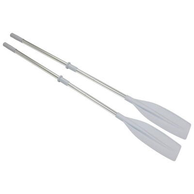 1.8m Boat Oars - Set of 2 - Lightweight Aluminium Poles with Poly Blades & Stops