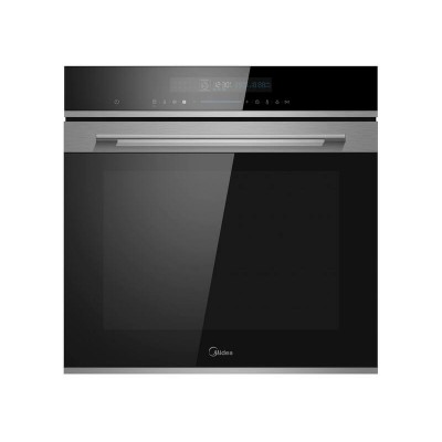 72L MIDEA 14 Function Wall Oven with Pyro - 3000W - Black Glass
