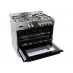 90cm Freestanding 5 Burner Gas Cooktop Stove + 109L Electric Oven + Grill MIDEA