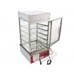 Commercial Hot Food Steam Warmer - 6 Rack - 1.2kW Glass Display