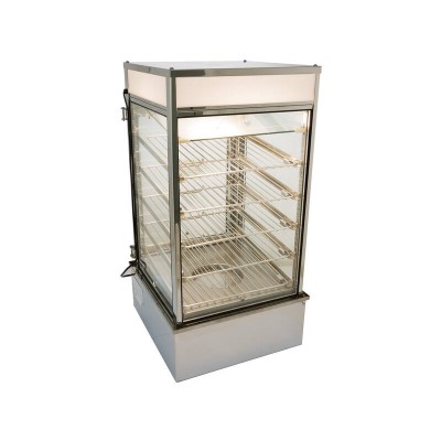 Commercial Hot Food Steam Warmer - 6 Rack - 1.2kW Glass Display