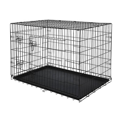 Folding Pet Crate with Floor Tray - Extra Large Size Cage | 106cm x 70cm x 76cm