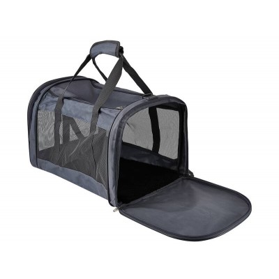 Foldable Pet Carrier - Portable Pets Crate Grey - 46cm x 30cm