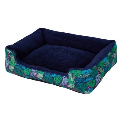 Comfortable Pet Lounge Bed For Dogs & Cats - Medium - Floral Print