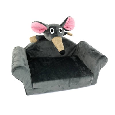 Grey Mouse Fold Out Animal Sofa Pet Bed