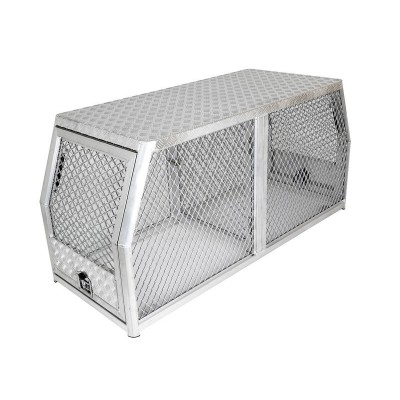 1.8m Working Dog Crate | Ute & Trailer 2 Animal 2 Door Aluminium Carrier Cage