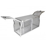 1.8m Working Dog Crate | Ute & Trailer 2 Animal 2 Door Aluminium Carrier Cage