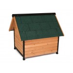 Wooden Dog House Asphalt Gable Roof Waterproof - M