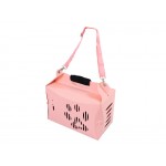 Pet Carrier Carry Cage - Pink - 43x22.5x29cm