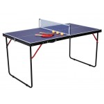 Portable Table Tennis Table + Bats, Balls & Net - 137cm x 76cm