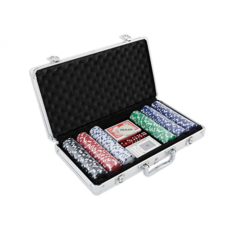 Poker Set Chips 300pc Chip Cards Case
