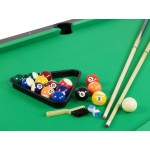 7ft Pool Table Green Felt with Balls, Cues & Ball Return