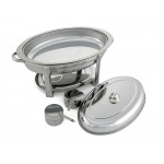 4L Oval Chafing Dish Food Warmer | Commercial Kitchen Stainless Steel Bain Marie