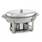 4L Oval Chafing Dish Food Warmer | Commercial Kitchen Stainless Steel Bain Marie