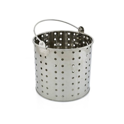 14L Stock Pot Basket with Swing Handle - Stainless Steel Steamer Baskets
