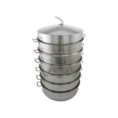 48cm Steamer Pot 5 Layer + Lid | Stainless Steel Commercial Kitchen Steamers