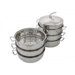 36cm Steamer Pot 5 Layer + Lid | Stainless Steel Commercial Kitchen Steamers