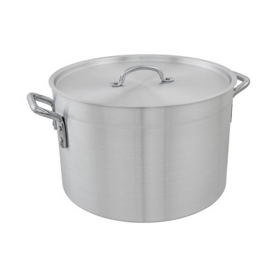 29L Aluminium Stock Pot 39cm Stockpot + Lid | Commercial Kitchen Alloy Pots