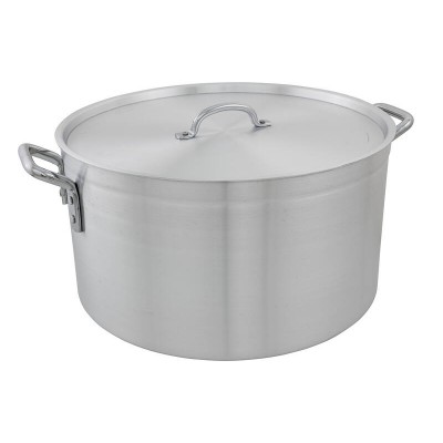 38L Aluminium Stock Pot 45cm Stockpot + Lid | Commercial Kitchen Alloy Pots