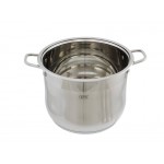 30cm Stainless Steel Stock Pot with Lid - 16L - All Stoves & Induction