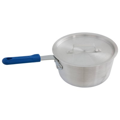 20cm Aluminium Saucepan Cooking Pot with Lid - Cool Silicone Grip