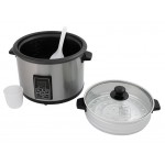 10 Cup Rice Steamer + Food Warmer | Stainless Steel Pot Steamers + Warmers