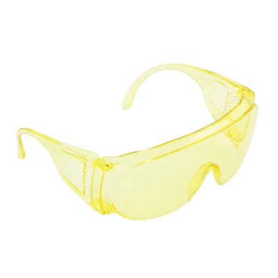 Wrap-Around Safety Specs - Amber Polycarbonate Glasses