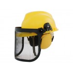Hard Hat Face with Safety Visor & Protective Earmuffs Set