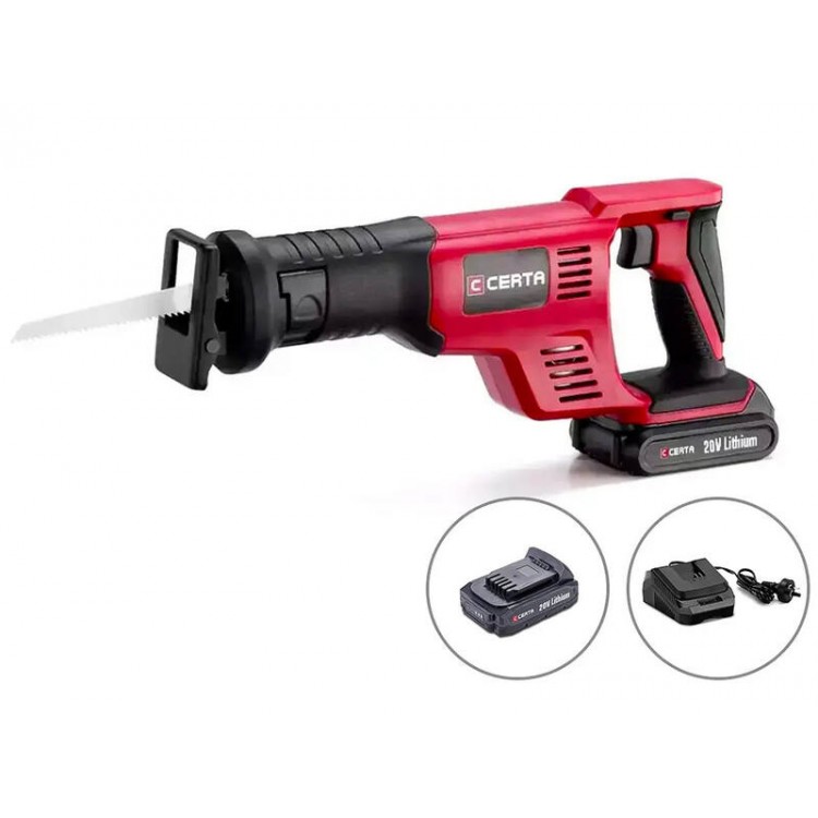 20V Cordless Reciprocating Saw Kit with Battery & Rapid Charger