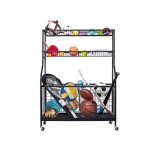 Sports Gear Storage Rack on Castors - Gym Equipment Stand