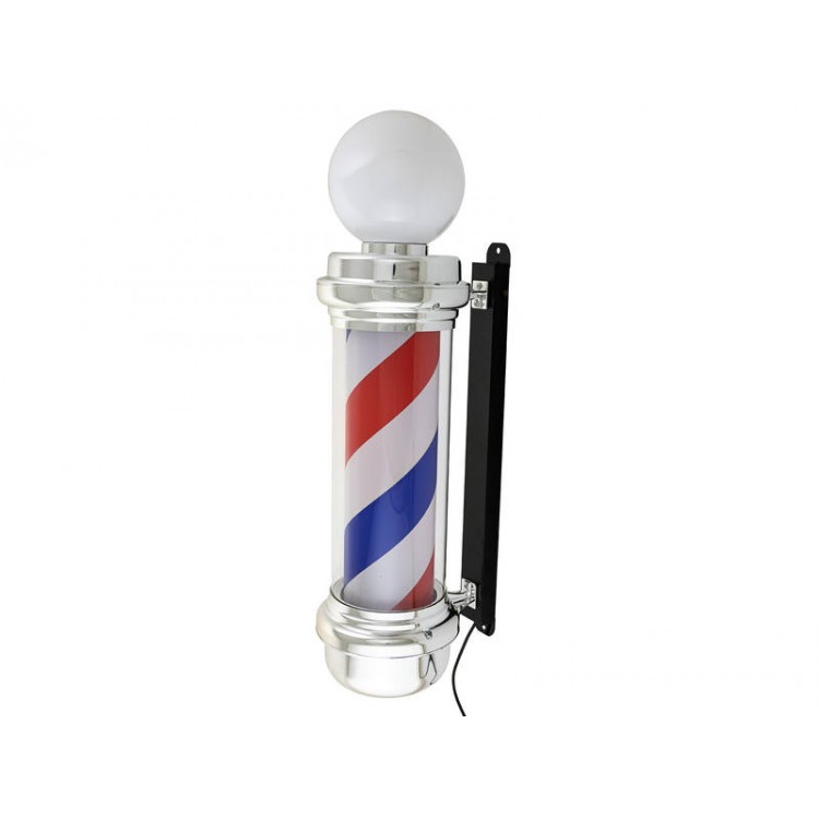 Red, Blue and White Electric Barber Shop Pole w/ Lighting