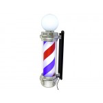 Red, Blue and White Electric Barber Shop Pole w/ Lighting